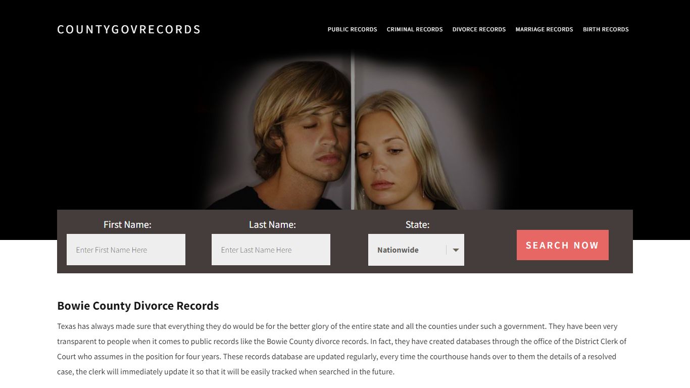 Bowie County Divorce Records | Enter Name and Search|14 Days Free